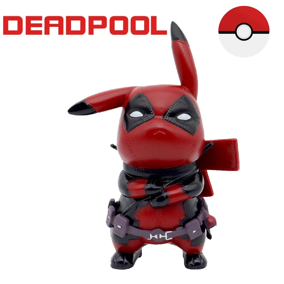 Kawaii Pikachu als Deadpool Figur 12cm