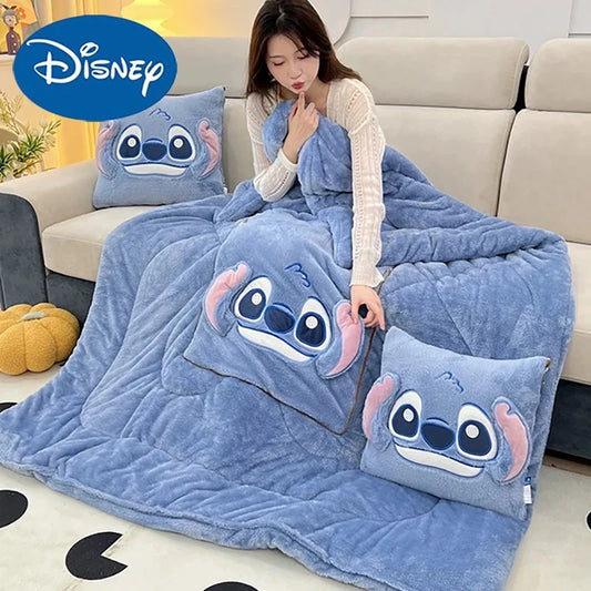 Kuschelige Stitch Decke Kissen