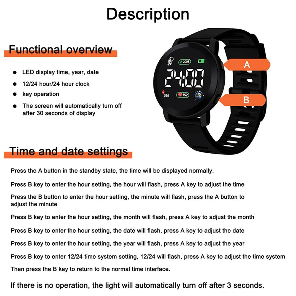 LED Couples Watch with Style