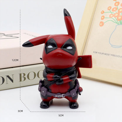 Kawaii Pikachu als Deadpool Figur 12cm