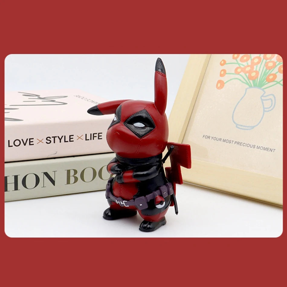 Kawaii Pikachu als Deadpool Figur 12cm