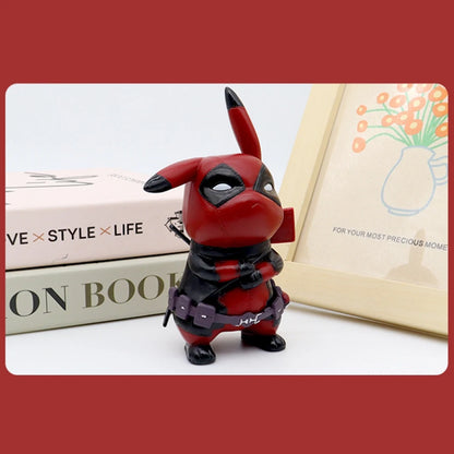 Kawaii Pikachu als Deadpool Figur 12cm